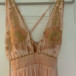 Soieblu Embroidered Peach Dress
